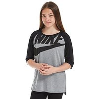 Nike Girls' Lounge T-Shirt Junior - Dark Grey/Black - Kids