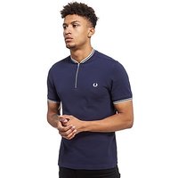 Fred Perry Bomber Neck Polo - Blue - Mens