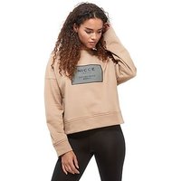 Nicce Box Logo Cropped Sweatshirt - Brown - Womens