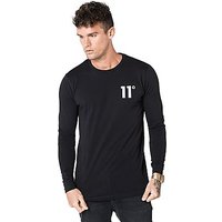 11 Degrees Core Small Logo Longsleeve T-Shirt - Black - Mens