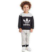 Adidas Originals Trefoil Crew Tracksuit Infant - Black/Grey - Kids