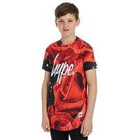 Hype Rose Splatter Dish T-Shirt Junior - Red/Black - Kids