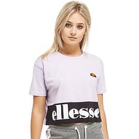Ellesse Crop Panel T-shirt - Lilac/Black - Womens