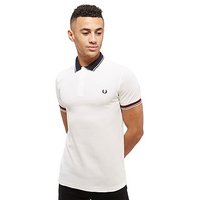 Fred Perry Twin Tipped Short Sleeve Polo Shirt - White - Mens