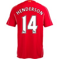 Liverpool Home Shirt 2014/15 Kids Red With Henderson 14 Printing, Red