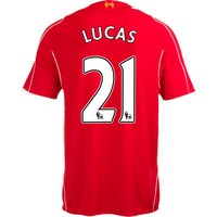 Liverpool Home Shirt 2014/15 Kids Red With Lucas 21 Printing, Red