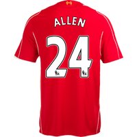 Liverpool Home Shirt 2014/15 Kids Red With Allen 24 Printing, Red