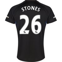 Everton SS Away Shirt 2014/15 With Stones 26 Printing, Black