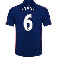 Manchester United Third Shirt 2014/15 - Kids With Evans 6 Printing, Blue