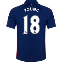 Manchester United Third Shirt 2014/15 - Kids With Young 18 Printing, Blue