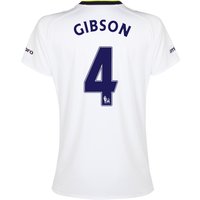 Everton SS 3rd Shirt 2014/15- Womens With Gibson 4 Printing, White