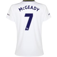 Everton SS 3rd Shirt 2014/15- Womens With McGeady 7 Printing, White