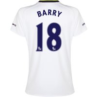 Everton SS 3rd Shirt 2014/15- Womens With Barry 18 Printing, White
