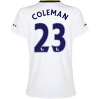 Everton SS 3rd Shirt 2014/15- Womens With Coleman 23 Printing, White
