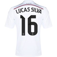 Real Madrid Home Shirt 2014/15 - Kids With Lucas Silva 16 Printing, Grey