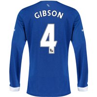 Everton Home Shirt 2015/16 - Long Sleeved With Gibson 4 Printing, Blue