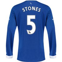 Everton Home Shirt 2015/16 - Long Sleeved With Stones 5 Printing, Blue