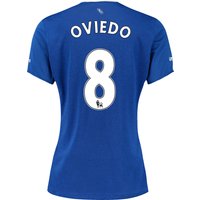 Everton Home Shirt 2015/16 - Womens With Oviedo 8 Printing, Blue
