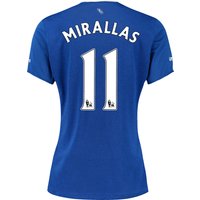 Everton Home Shirt 2015/16 - Womens With Mirallas 11 Printing, Blue