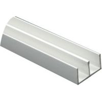 White PVC Double U Profile (H)8mm (W)13mm (L)1m