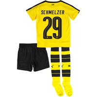 BVB Home Mini Kit 2016-17 With Schmelzer 29 Printing, Yellow/Black