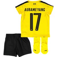 BVB Home Baby Kit 2016-17 With Aubameyang 17 Printing, Yellow/Black