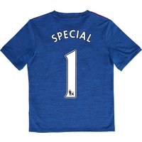 Manchester United Away Shirt 2016-17 - Kids With Special 1 Printing, Blue