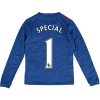 Manchester United Away Shirt 2016-17 - Kids - Long Sleeve With Special, Blue