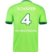 VfL Wolfsburg Home Shirt 2016-17 With Schäfer 4 Printing, Green