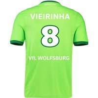 VfL Wolfsburg Home Shirt 2016-17 With Vieirinha 8 Printing, Green