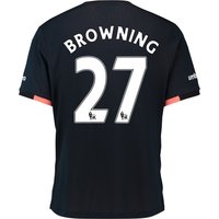 Everton Away Baby Kit 2016/17 With Browning 27 Printing, Black
