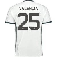Manchester United Cup Third Shirt 2016-17 With Valencia 25 Printing, White