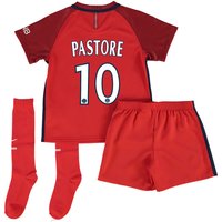 Paris Saint-Germain Away Kit 2016-17 - Little Kids With Pastore 10 Pri, Red