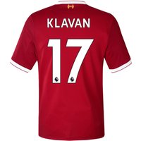 Liverpool Home Shirt 2017-18 With Klavan 17 Printing, Red