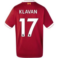 Liverpool Home Shirt 2017-18 - Kids With Klavan 17 Printing, Red