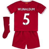 Liverpool Home Infant Kit 2017-18 With Wijnaldum 5 Printing, Red