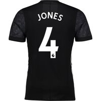Manchester United Away Adi Zero Shirt 2017-18 With Jones 4 Printing, Black