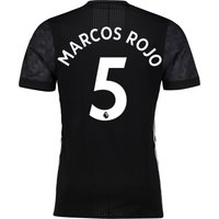 Manchester United Away Adi Zero Shirt 2017-18 With Marcos Rojo 5 Print, Black