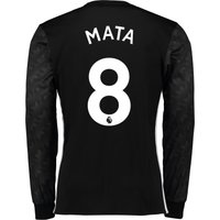 Manchester United Away Shirt 2017-18 - Long Sleeve With Mata 8 Printin, Black
