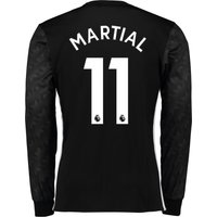 Manchester United Away Shirt 2017-18 - Long Sleeve With Martial 11 Pri, Black