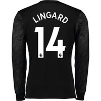 Manchester United Away Shirt 2017-18 - Long Sleeve With Lingard 14 Pri, Black