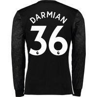 Manchester United Away Shirt 2017-18 - Long Sleeve With Darmian 36 Pri, Black