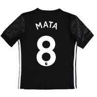 Manchester United Away Shirt 2017-18 - Kids With Mata 8 Printing, Black