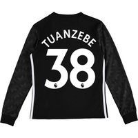 Manchester United Away Shirt 2017-18 - Kids - Long Sleeve With Tuanzeb, Black