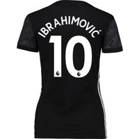 Manchester United Away Shirt 2017-18 - Womens With Ibrahimovic 9 Print, Black