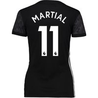 Manchester United Away Shirt 2017-18 - Womens With Martial 11 Printing, Black