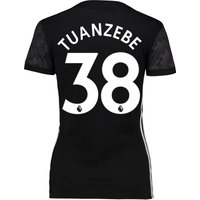Manchester United Away Shirt 2017-18 - Womens With Tuanzebe 38 Printin, Black