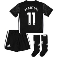 Manchester United Away Mini Kit 2017-18 With Martial 11 Printing, Black