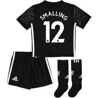 Manchester United Away Mini Kit 2017-18 With Smalling 12 Printing, Black