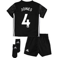 Manchester United Away Baby Kit 2017-18 With Jones 4 Printing, Black